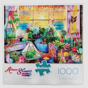 Buffalo Games Aimee Stewart Good Vibes 1000 Piece Jigsaw Puzzle 91520 Succulents